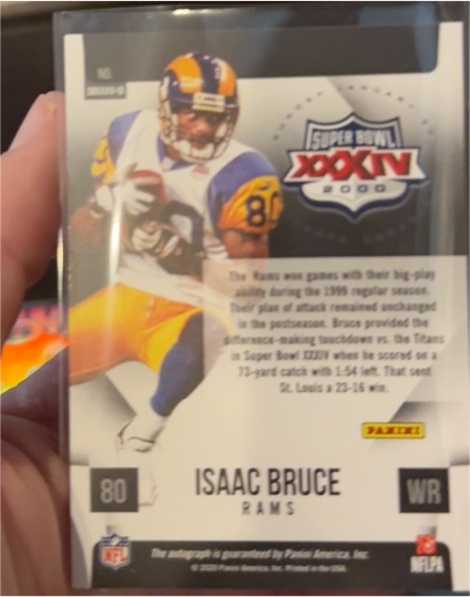 2000 Panini Super Bowl XXXIV #80 Isaac Bruce — front