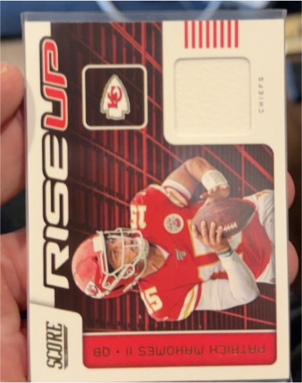2020 Score #RU-PM Patrick Mahomes II Rise Up Game Used Patch — front