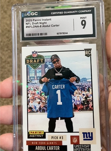 2025 Panini Instant NFL Draft Night #NFLDNA-8 Abdul Carter — front