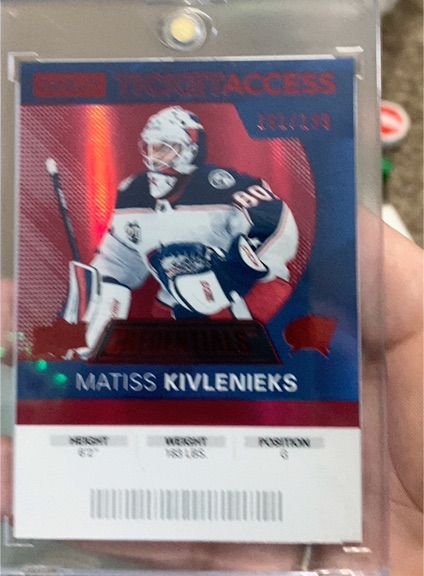 2020-21 Upper Deck Credentials Debut Ticket Access Red #107 Matiss Kivlenieks — front