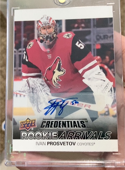 2021-22 Upper Deck Credentials #RA-36 Ivan Prosvetov Rookie Arrivals — front