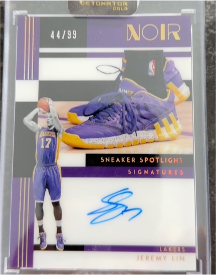 2024 Panini Noir Sneaker Spotlight Signatures #44 Jeremy Lin — front