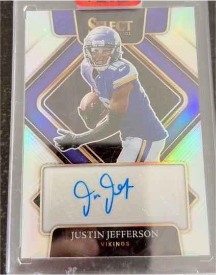 2021 Panini Select Signatures #SIP-JJE Justin Jefferson — front