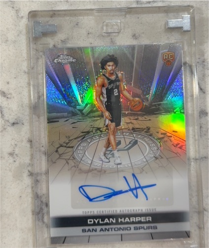 2025 Topps Chrome Basketball Dylan Harper Autograph Issue Rookie Card — front
