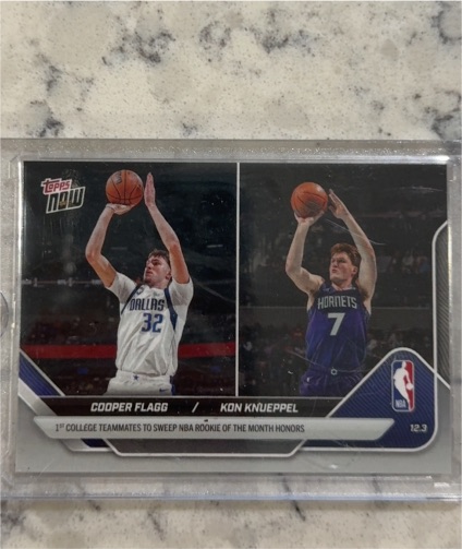 2025-26 Topps Now #73 Cooper Flagg / Kon Knueppel — front