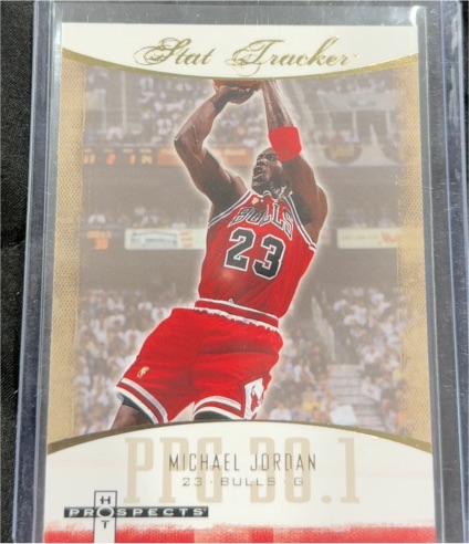 2007-08 Fleer Hot Prospects Stat Tracker #ST-26 Michael Jordan — front