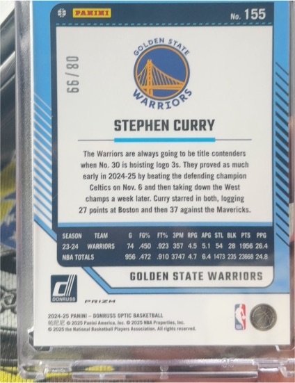2024-25 Panini Donruss Optic #155 Stephen Curry — front