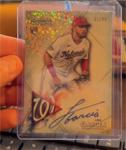 2021 Bowman Sterling #BSRA-LG Luis Garcia Rookie Auto RC Washington Nationals — front