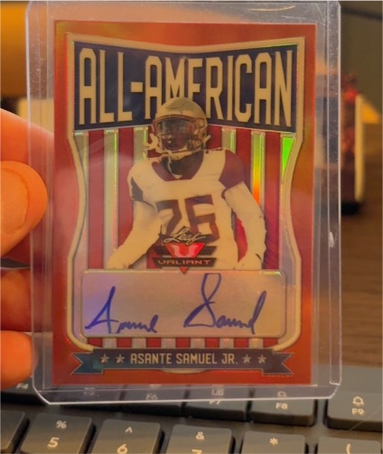 2021 Leaf Valiant All American #AA-ASJ Asante Samuel Jr. — front