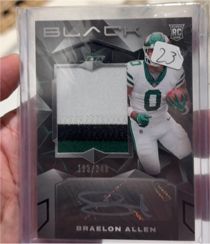 2024 Panini Black #232 Braelon Allen — front