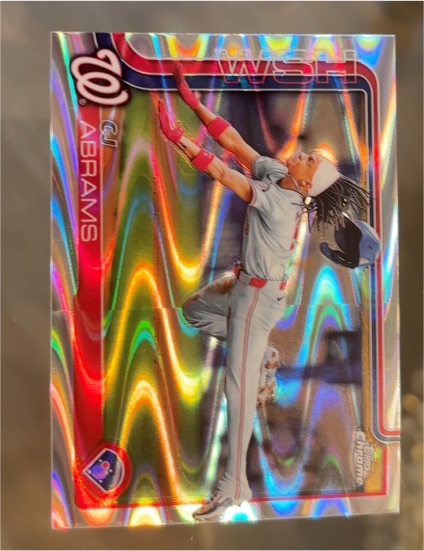 2025 Topps Chrome #176 CJ Abrams RayWave Refractor — front