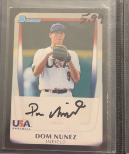 2011 Bowman Draft Picks & Prospects #BDPP102 Dom Nunez — front