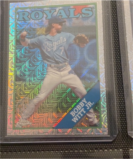 2023 Topps Series 1 1988 Topps Chrome Silver Pack #T88C-44 Bobby Witt Jr. — front