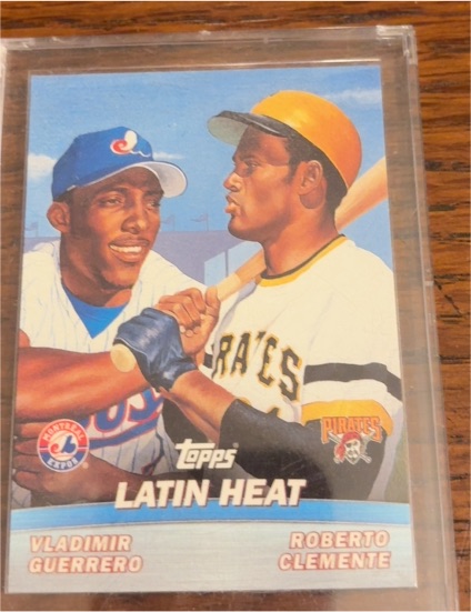 2001 Topps #TC8 Latin Heat Vladimir Guerrero / Roberto Clemente — front