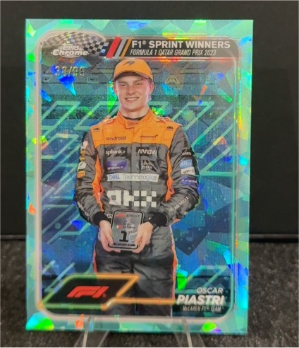 2024 Topps Chrome Formula 1 Sprint Winners #151 Oscar Piastri — front