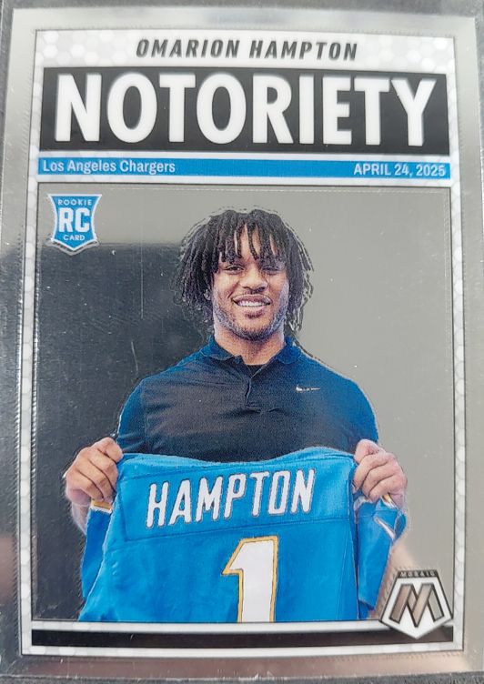 2025 Panini Mosaic #20 Omarion Hampton Notoriety — front