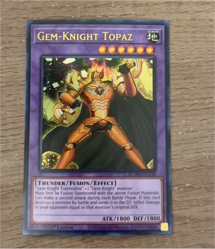 2020 Yu-Gi-Oh! Battles of Legend: Monster Mayhem #BLMM-EN138 Gem-Knight Topaz — front