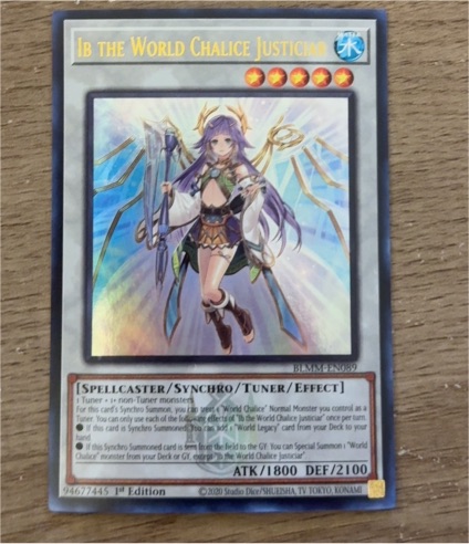 2020 Yu-Gi-Oh! BLTR-EN089 Ib the World Chalice Justiciar — front