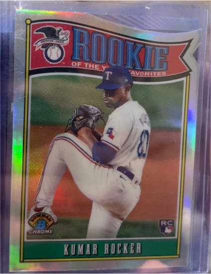 2025 Bowman Chrome Rookie of the Year Favorites #ROY-5 Kumar Rocker — front