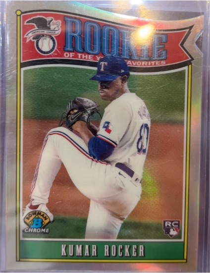 2025 Bowman Chrome Rookie of the Year Favorites #ROY-5 Kumar Rocker — front