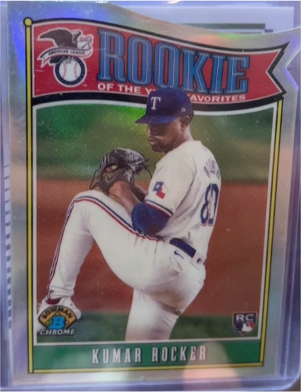 2025 Bowman Chrome Rookie of the Year Favorites #ROY-5 Kumar Rocker — front