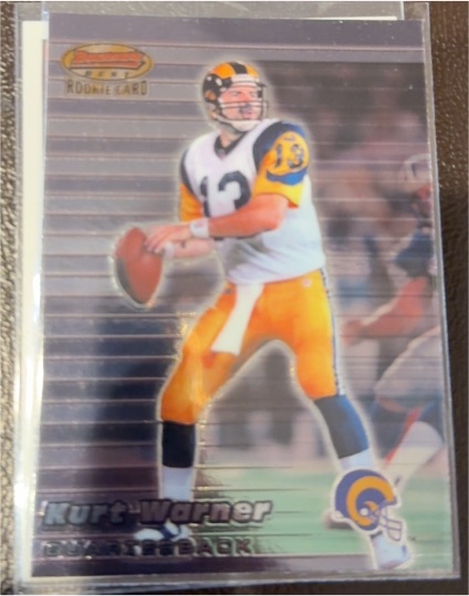 1999 Bowman's Best #110 Kurt Warner Rookie Card — front