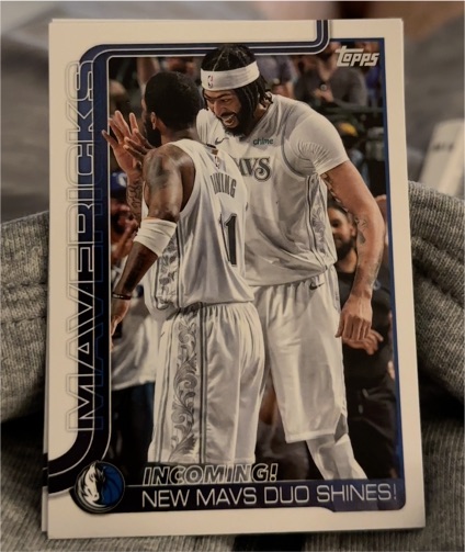 2025-26 Topps #296 Incoming! New Mavs Duo Shines! — front