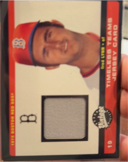 2002 Upper Deck Vintage #19 Dwight Evans Timeless Teams Jersey Card — front