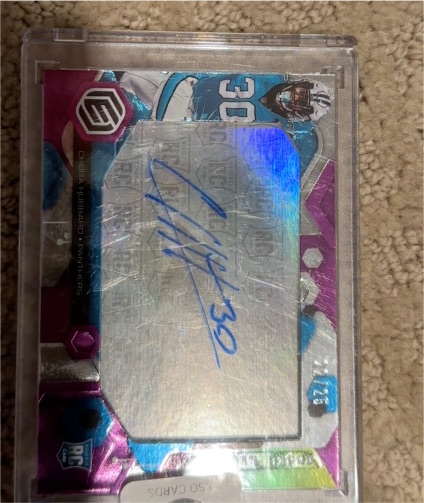 2021 Panini Elements Rookie Neon Signs #RNS-CHU Chuba Hubbard — front