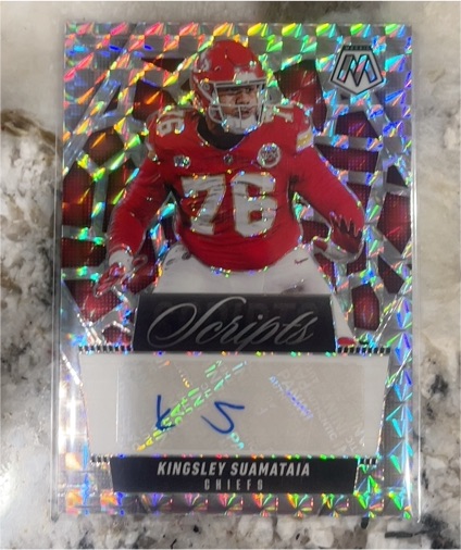 2025 Panini Mosaic Scripts Kingsley Suamataia — front