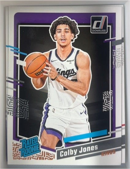 2023-24 Panini Donruss #221 Colby Jones Rated Rookie Sacramento Kings — front
