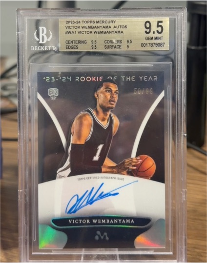 2023-24 Topps Mercury #WA-1 Victor Wembanyama Rookie of the Year Auto — front
