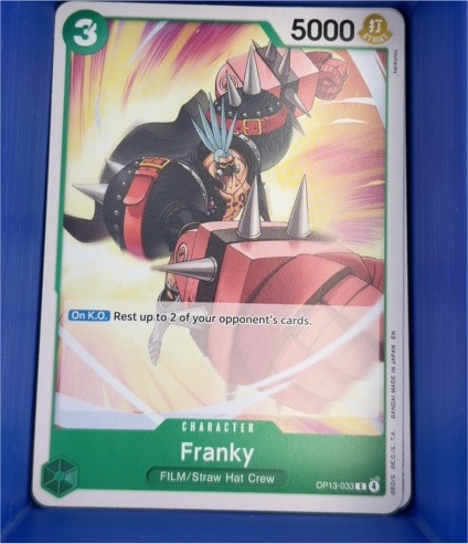 2025 One Piece Card Game OP13-033 Franky Carrying On His Will — front