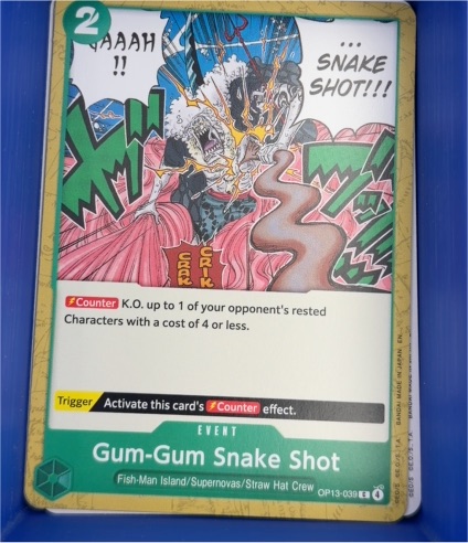 2025 One Piece Card Game OP13-039 Gum-Gum Snake Shot — front