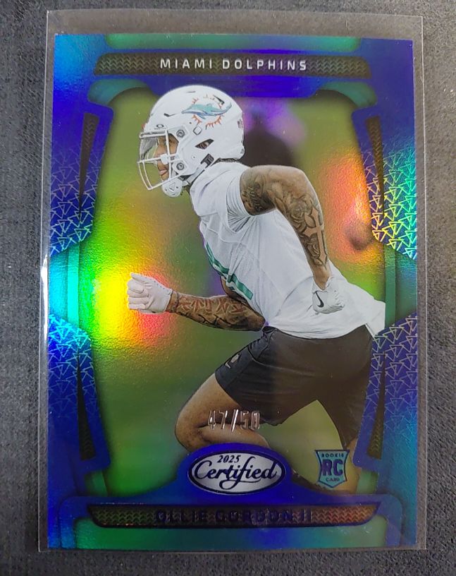 2025 Panini Certified #167 Ollie Gordon II Mirror Purple — front