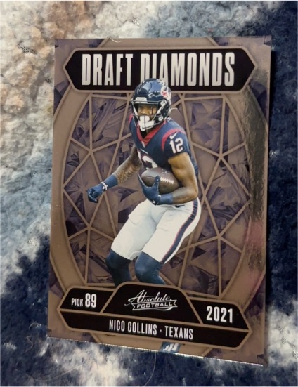 2021 Panini Absolute Football Draft Diamonds #DD-NCS Nico Collins — front