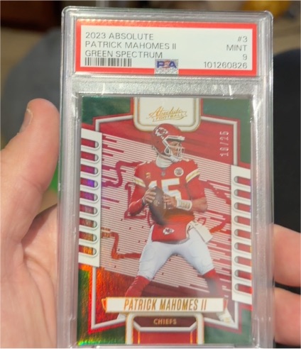 2023 Panini Absolute #3 Patrick Mahomes II Green Spectrum — front