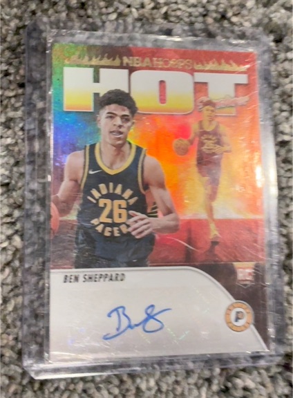 2023-24 Panini NBA Hoops Hot Signatures Rookies #HSR-BS Ben Sheppard — front