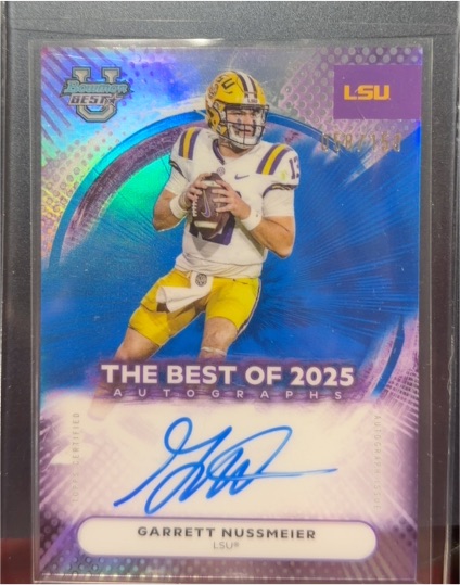 2025 Bowman University Best #BOA-GN Garrett Nussmeier — front
