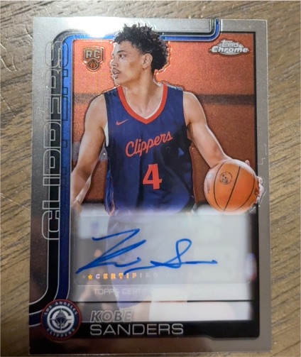 2025 Topps Chrome #RC Kobe Sanders — front