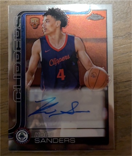 2025 Topps Chrome #RC Kobe Sanders — front