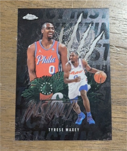 2025-26 Topps Chrome #INS-6 Tyrese Maxey — front