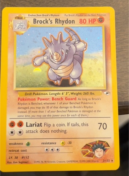 2000 Gym Heroes #2 Brock's Rhydon — front