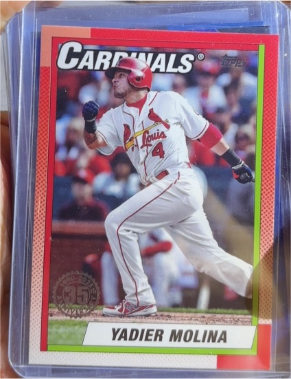 2025 Topps Series 1 #T90-5 Yadier Molina 1990 Topps Baseball 35th Anniversary — front