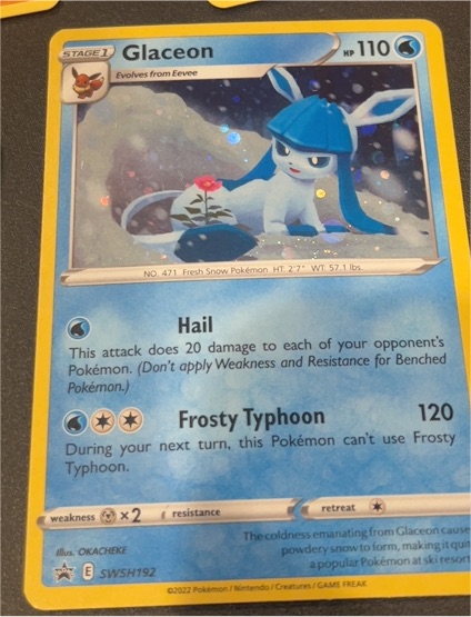 2022 Pokemon SWSH Black Star Promo #SWSH192 Glaceon — front
