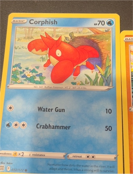 2022 Pokémon Brilliant Stars #32 Corphish — front