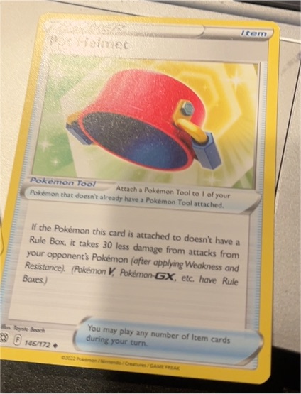 2022 Pokemon Brilliant Stars #146 Pot Helmet — front