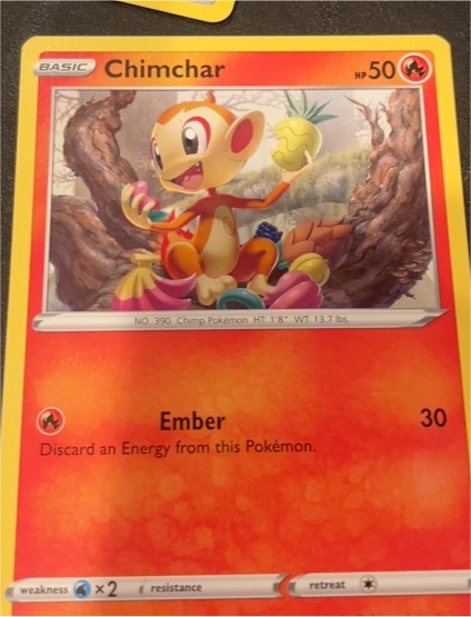 2022 Pokémon TCG Sword & Shield Brilliant Stars #24 Chimchar — front