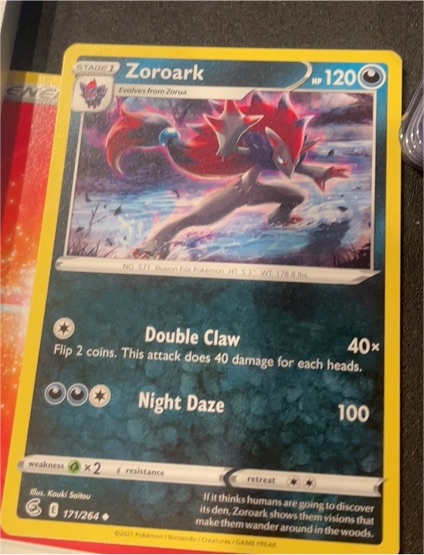 2021 Pokémon Fusion Strike #171 Zoroark — front