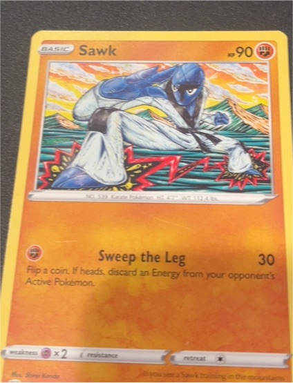 2022 Pokémon Sword & Shield Brilliant Stars #081 Sawk — front